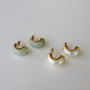 P045 ピアス イヤリング ライトブルー フープ ゴールド シンプル ギフト プレゼント 女性 レディース バリュー ajiro accessory 5i...