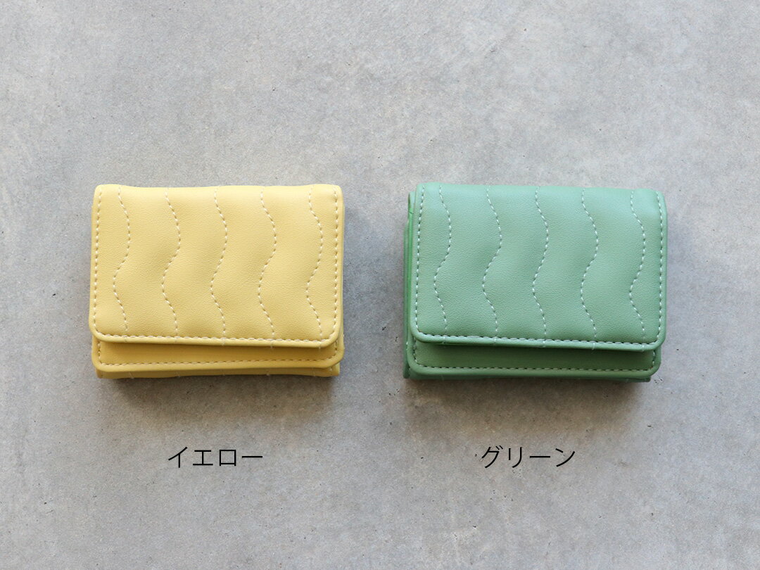 ミニ財布 小さい財布 ミニウォレット カラーキルティング 三つ折り フェイクレザー [ Flowering / フラワーリング ] 極小財布 カード収納 小銭入れ かわいい プチプラ コンパクト 財布 おしゃれ プレゼント ギフト レディース