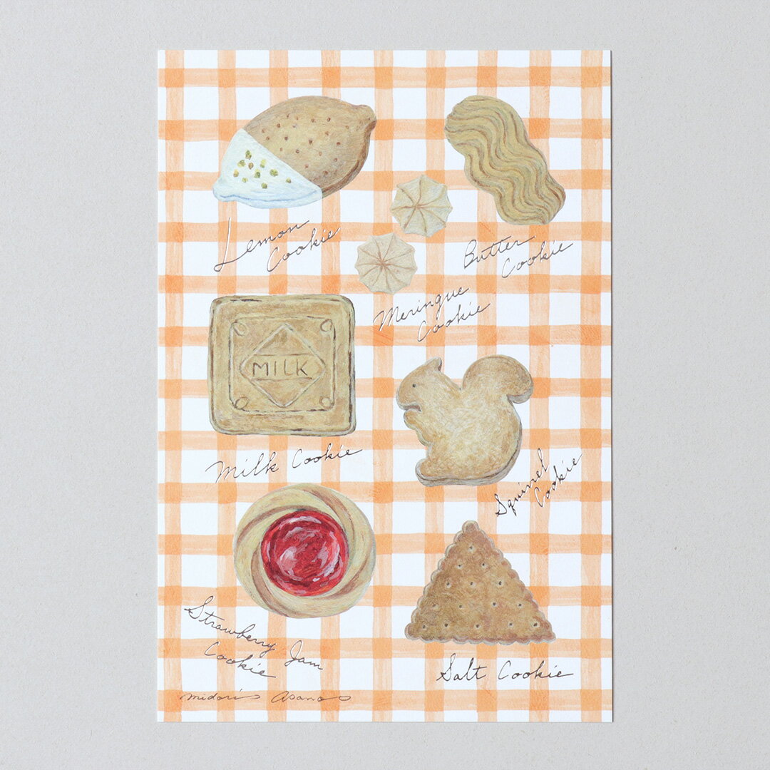 箔押しポストカード 浅野みどり [ Cookie ] はがき 絵葉書 ポストカード イラスト 雑貨 文房具 ステー..