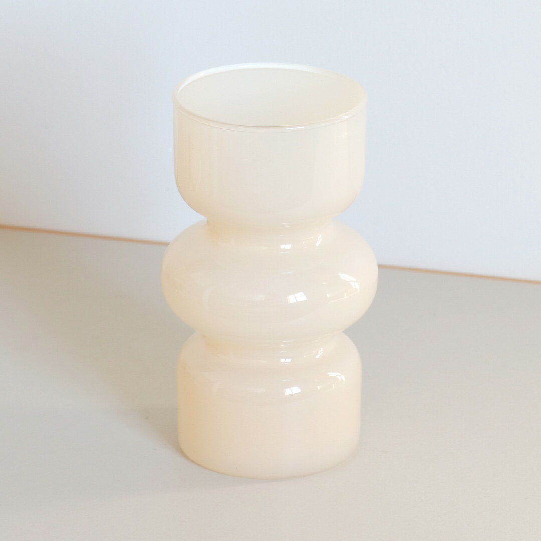 ユニークデザイン フラワーベース アイボリー ぽこぽこ ヴィンテージライク ガラス 花瓶 韓国 インテリア 雑貨 韓国雑貨 韓国インテリア おしゃれ かわいいのサムネイル