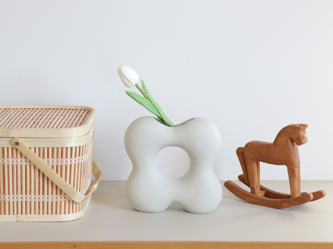 フラワー 型 セラミック フラワーベース お花 韓国インテリア 韓国雑貨 韓国インテリア 花瓶 一輪挿し おしゃれ かわいい [2]