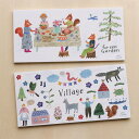 GW中も通常発送 一筆箋 布川愛子 Aiko Fukawa GreenGarden / Village cozyca products / 表現社 美濃和紙 4柄各5枚20枚綴 文房具 便箋 / お手紙 / ステーショナリー おしゃれ プレゼント ギフト レディース