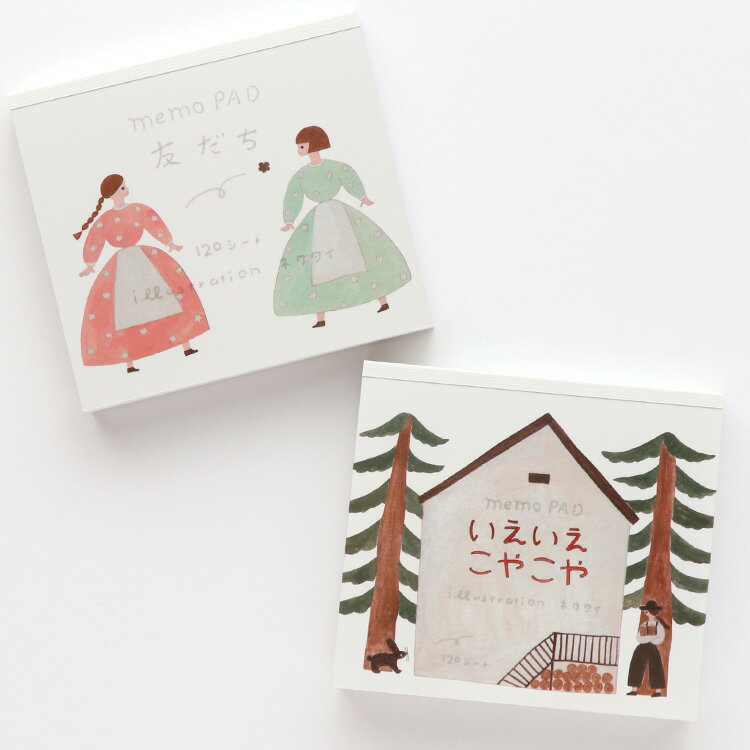 ブロックメモ ネクタイ [ 友だち / いえいえこやこや ] cozyca products/表現社 メモ帳 メモパッド ミニ 文房具 切り取り ステーショナリー かわいい おしゃれ プレゼント ギフト レディースのサムネイル
