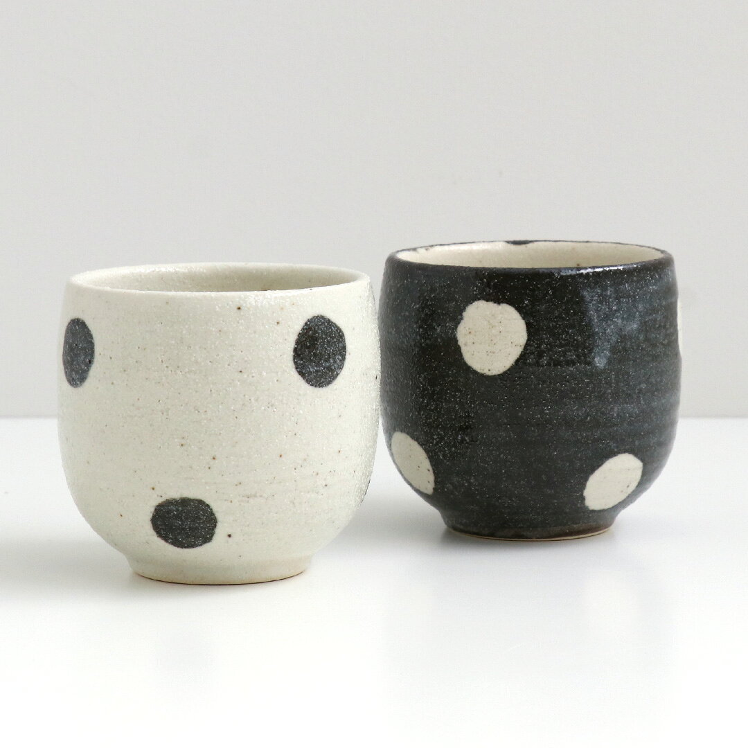 水玉 湯のみ 小 ★新品未使用★ 水玉 湯呑 湯呑 10個セット 磁器 江口製陶 ゆのみ 赤 面取