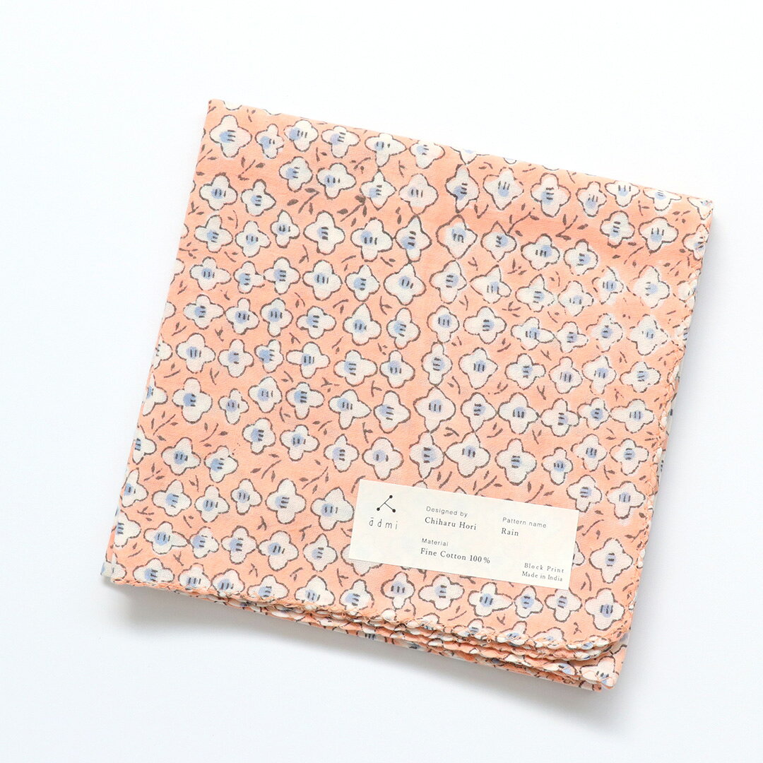 【7月1日価格改定】admi(アドゥミ) バンダナ Rain 01 (ピンク ) 60×60cm 大判 ハン...