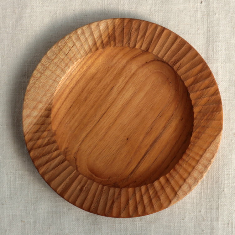 幅広 リムプレート チーク ウッド 18.5cm 185mm 天然木 木製 木 ウッド 食器 皿 トレー プレート おしゃれ かわいい プレゼント ギフト プチギフト