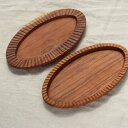 オーバル リムプレート Sサイズ 11.9×21cm チーク 天然木 木製 木 ウッド 食器 皿 器 木の器 トレー プレート おしゃれ かわいい プレゼント ギフト プチギフト