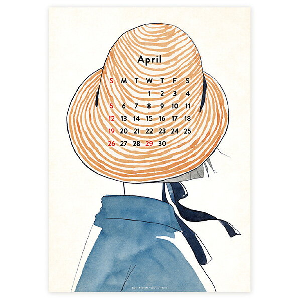 2026 カレンダー 藤巻佐有梨 A4サイズ 日曜はじまり cozyca products / 表現社 令和8年 2026年 おしゃ..