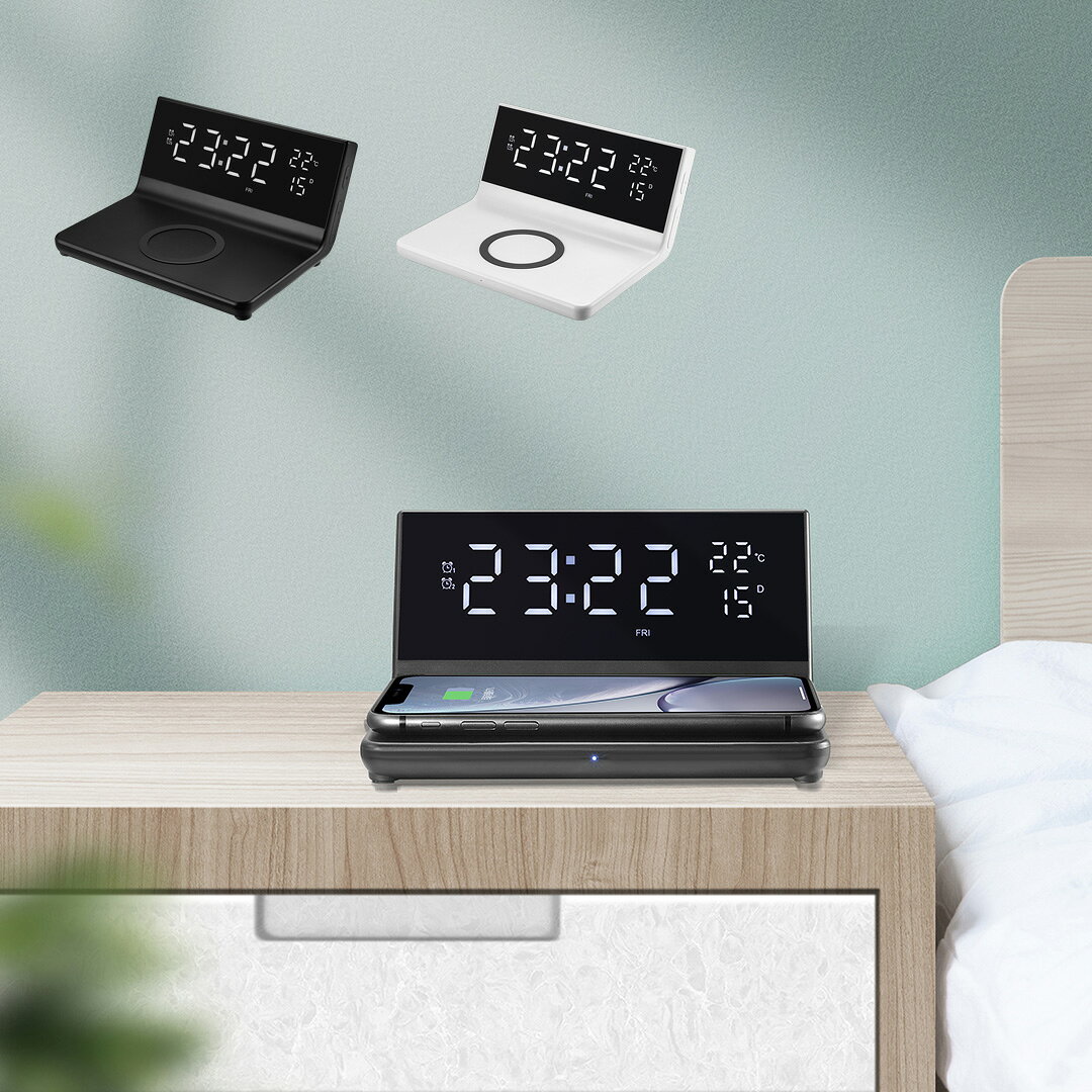 【スーパーSALE中P5倍】ChargerClock2 チャージャークロック 2 RELAX アラーム 時計 スマホ ワイヤレス 充電 インテリア 雑貨 おしゃれ かわいい ギフト プレゼント