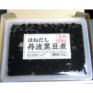 天然無添加食品！大粒丹波黒 国産 黒大豆(2Lサイズ)を使用！！【はねだし丹波黒豆煮(煮豆)】 - 1.4kg（固形量1kg）