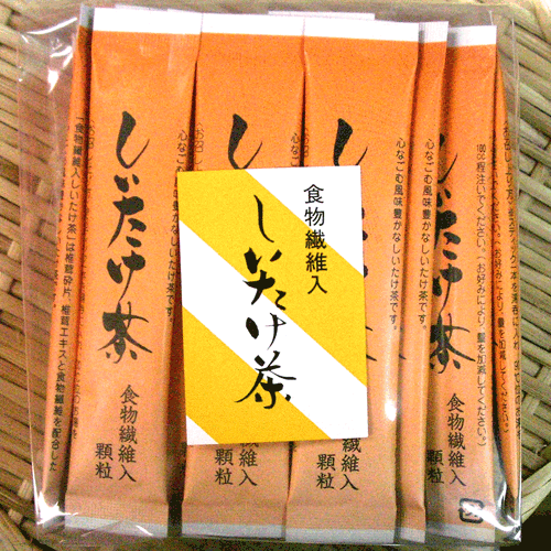 椎茸砕片、椎茸エキスと食物繊維を配合した、心和む風味豊かなしいたけ茶です・532P17Sep16・