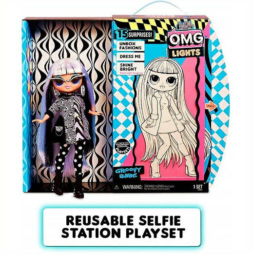 【L.O.L. Surprise 】 LOL サプライズ O.M.G. ライト グルービーベイブ ファッションドール Lights Groovy Babe Fashion Doll with 15 Surprises OMG/おもちゃ/人形/女の子用/プレゼント/lolサプライズのサムネイル