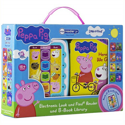 【Peppa Pig 】 ペッパピッグ ミーリーダー 絵本8冊セット 英語の自動再生付き 英語絵本 Me Reader Electronic Reader Jr and 8-Book Library/絵本