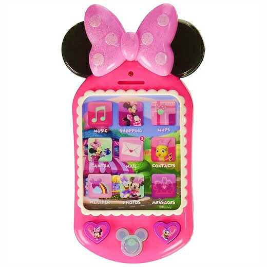 【ディズニージュニア】 ミニーマウス おもちゃのスマホ 携帯電話/スマートフォン/クリスマス/誕生日/のサムネイル