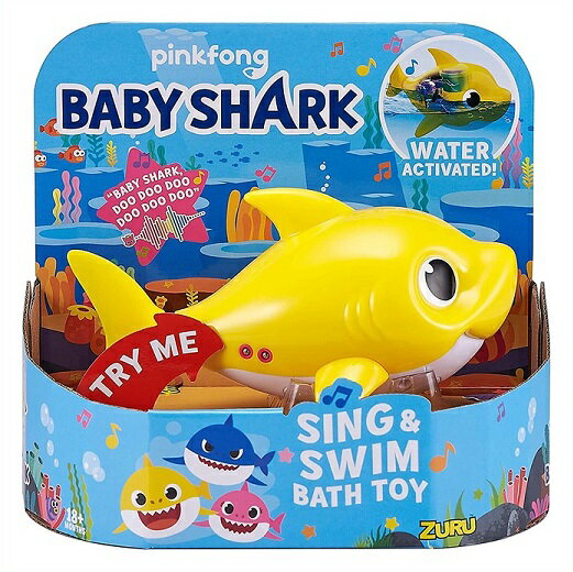 【ZURU】 ベビーシャーク ベビー お風呂のおもちゃ イエロー/Robo Alive Junior Baby Shark Baby バストイ/ピンキッツ/ピンクフォン/ピンクポン/ベイビーシャーク/さめのかぞくのサムネイル