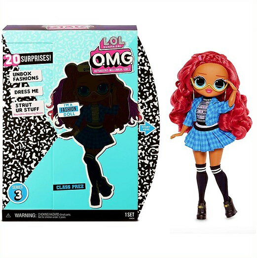 【L.O.L. Surprise 】 LOL サプライズ O.M.G. シリーズ3 クラスプレッツ ファッションドール Class Prez Fashion Doll with 20 Surprises OMG/おもちゃ/人形/女の子用/プレゼント/lolサプライズのサムネイル