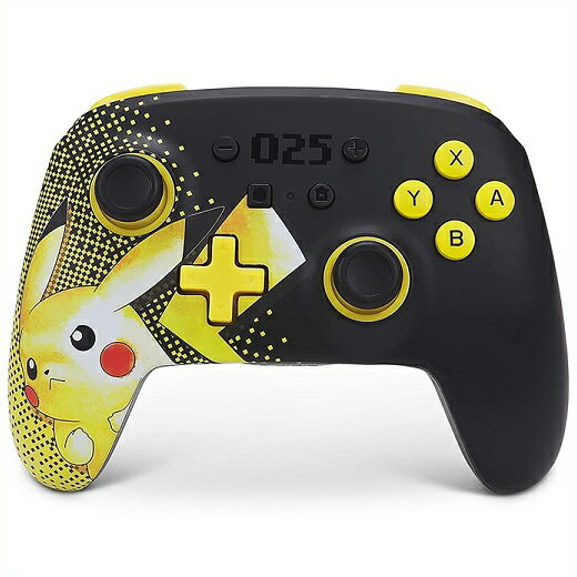 【Nintendo SWITCH】 ニンテンドー スイッチ ワイヤレスコントローラー ポケモン ピカチュウ 025 PowerA/任天堂/充電式/スウィッチ/無線/コントローラーのサムネイル