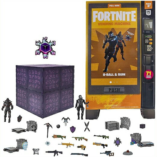 【Fortnite/フォートナイト】 ラージ ベンディングマシン ルイン＆8ボール 2アクションフィギュアセット 自動販売機/自販機/おもちゃ/公式/Large Vending Machine / Ruin and 8-Ball