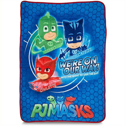 楽天AJマート【PJ masks /しゅつどう！パジャマスク】 スーパーソフト マイクロファイバー ブランケット 毛布 117×152cm キッズ/男の子/子供/ひざ掛け/大判/フリース