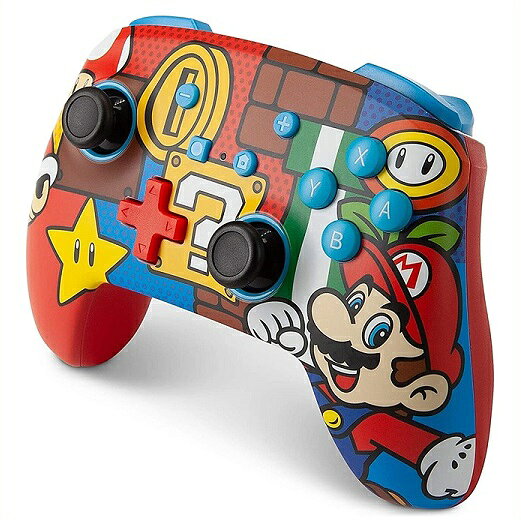 【Nintendo Switch】 ニンテンドー スイッチ ワイヤレスコントローラー マリオ ポップ PowerA/任天堂/スウィッチ/コントローラー/無線/充電式