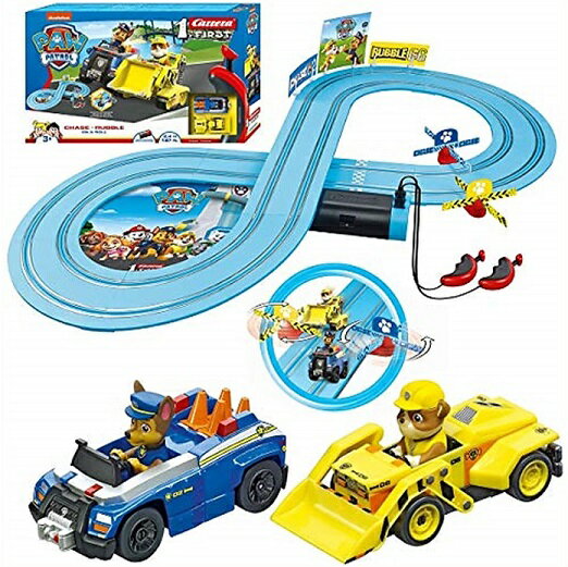 【Carrera First】 パウパトロール スロットカー レーシングトラックセット Paw Patrol - Slot Car Racing Track Set チェイス ラブル 車両付き おもちゃ/プレゼント