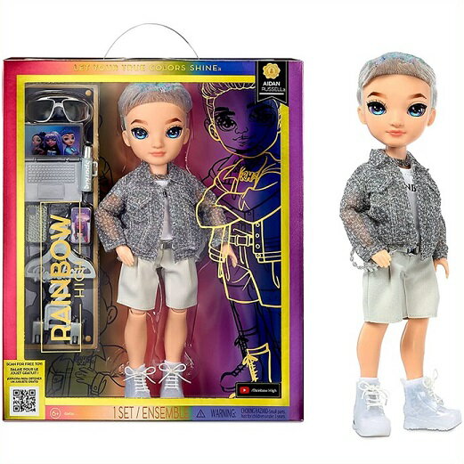【Rainbow High】 レインボーハイ エイダン (パープル) 男の子 ファッションドール シリーズ5/サプライズ/おもちゃ/女の子用/プレゼント/lol/プープシー