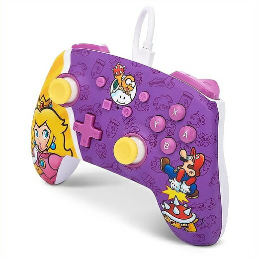 【Nintendo Switch】 ニンテンドー スイッチ コントローラー (有線) プリンセス ピーチ バトル/ジュゲム、トゲゾー/マリオ/ PowerA/任天堂/コントローラー/スーパーマリオ