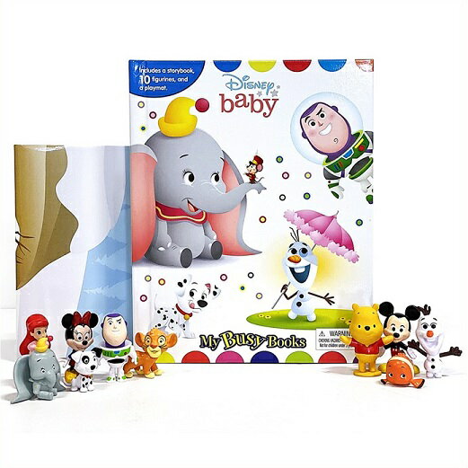 ディズニー ベビー マイビジーブック 英語絵本 フィギュア 10体入り/ Disney baby My Busy Book 絵本/フィギュア/おもちゃ/プレゼント/..