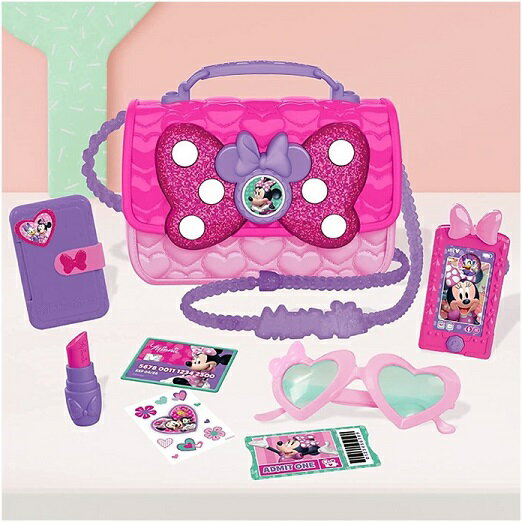 【ディズニージュニア】 ミニーマウス ボウファビュラス バッグセット 8P MINNIE Mouse Bowfabulous Bag Set おもちゃ/電話/スマホ/お出かけセット/クリスマス/誕生日/