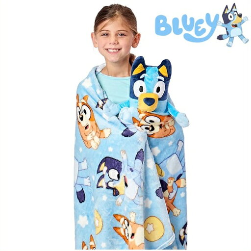 Bluey ブルーイ シルクタッチ スーパーソフト ブランケット&ぬいぐるみ 抱き枕セット ひざ掛け/ピロー/毛布/おもちゃ/プレゼント/ブランケット/ぬいぐるみ Bluey ブルーイ シルクタッチ スーパーソフト ブランケット&ぬいぐるみ 抱き枕セット ひざ掛け/ピロー/毛布/おもちゃ/プレゼント/ブランケット/ぬいぐるみ