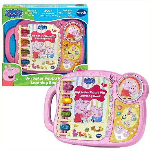 【VTech】 ペッパピッグ Peppa Pig ラーニングブック 電子絵本/英語学習/単語/フォニックス/サウンド/フレーズ/絵本