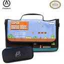 【Nintendo Switch】ニンテンドー スイッチ スーパーマリオ スリムケース付き メッセンジャーバッグ/ショルダーバッグ/レトロ/任天堂/スウィッチ/デイパック/トラベルケース/キャリングケース/マリオ