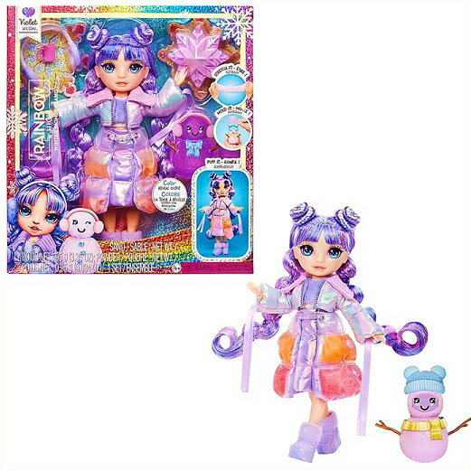 【Rainbow High】 レインボーハイ ウィンターワンダーランド バイオレット 11インチ ファッションドール/フィギュア/雪だるま/サプライズ/おもちゃ...