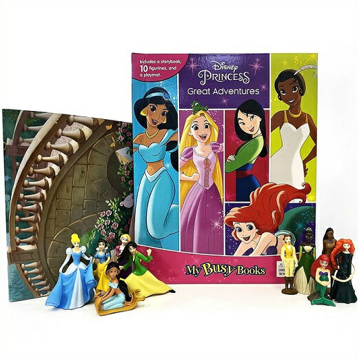 ディズニー プリンセス Disney Princess My Busy Book 本とおもちゃがすべて1つになったこのMy Busy Booksアクティビティキットには、 鮮やかに描かれた本、きちんと作られたフィギュア、巨大な耐久性のあるプレイマットが 付属しています。 特徴： ・頑丈なボードブック ・カラフルな画像 ・活気のあるストーリー ・プラスチック製のフィギュア ・耐久性のあるプレイマット ・本に保存されているフィギュアとプレイマット ・ポータブル ・10ページの楽しみ！ 対象年齢：3歳以上 【ご注意】本商品に関する表記は全て英語で 和訳は付属しませんことをご了承ください。 他の商品との同梱可能ですので、是非ご利用下さい！