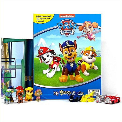 パウパトロール マイ ビジー ブック 英語絵本 フィギュア付き 絵本 Paw Patrol My Busy Book/フィギュア/おもちゃ/プレゼント/スピンマスター