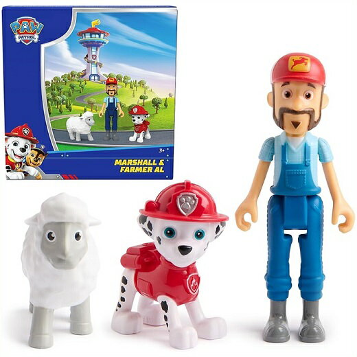 乐天商城 - 【Paw Patrol】 パウパトロール マーシャル＆ファーマー アル フィギュアパック（羊のフィギュア付き）/ひつじ/おもちゃ/プレゼント/フィギュア