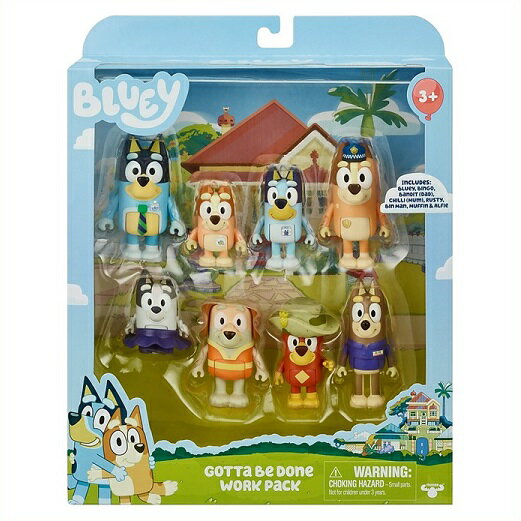 樂天商城 - ディズニー ジュニア Bluey ブルーイ 限定 お仕事 Work パック 8体セット/ブルーイ/ビンゴ/おもちゃ/クリスマス/フィギュア/ファミリー