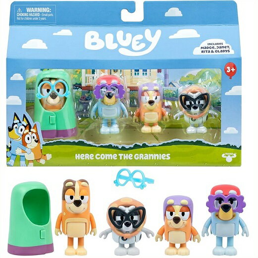 樂天商城 - ディズニー ジュニア Bluey ブルーイ フィギュア 4体セット「おばあちゃんたちがやってくる」/ブルーイ/ビンゴ/チリ/マフィン/おもちゃ/クリスマス/フィギュア/ファミリー
