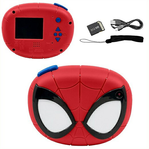 Rakuten - 【Marvel スパイダーマン】 ディズニー マーベル スパイディ キッズ デジカメ ビデオ録画と内蔵デジタルステッカー付/SDカード付/デジタルカメラ/キッズカメラ/スパイダーマン