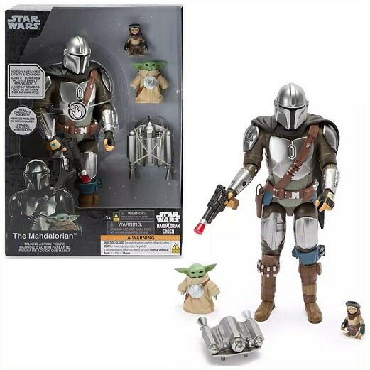 Rakuten - 【STAR WARS スターウォーズ】 マンダロリアン＆グローグー ミンチ トーキングアクションフィギュア 26cm/US ディズニー公式/The Mandalorian Talking Action Figure /キャラクター