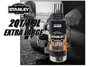 大容量 1.9リットル STANLEY スタンレー クラシックボトル 真空ボトル ステンレスボトル 1.9L ネイビー 水筒 魔法瓶/保温/保冷/キャンプ/スポーツ 観戦/アウトドア/釣り/バーベキュー