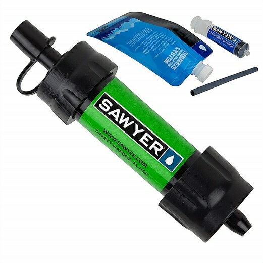 【SAWYER MINI】 ソーヤー ミニ SP101 グリーン 携帯用浄水器 災害時、緊急時に 安全な水を確保します。（並行輸入品） 浄水器/防災グッズ/災害/キャンプ/アウトドア/登山
