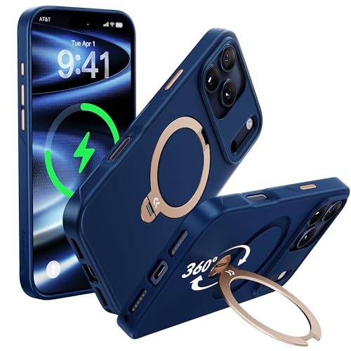 乐天商城 - 2025新登場 機能美の極み CASEKOO iPhone 17 Pro 用 ケース 360度回転スタンド MagSafe対応 米軍MIL規格 360 全方向耐衝撃 横縦両立 耐衝撃 MagSafe対応 滑り止め マット仕上げ 黄変防止 ワイヤレス充