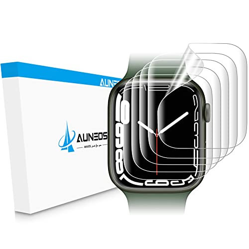 『2021年秋更新モデル』AUNEOS Apple Watch 45mm 44mm フィルム Series 7 6 5 4 se 対応 アップルウォッチ 液晶保護 フィルム 45mm 44mm 適用 TPU製 キズ修復機能 隅浮き防止 ケースに干渉せず