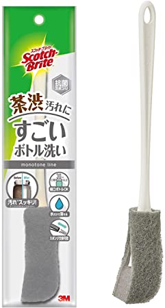 スリーエム(3M) キッチン スポンジ すごいボトル洗い スコッチブライト MBC-03KGY02. グレー本体