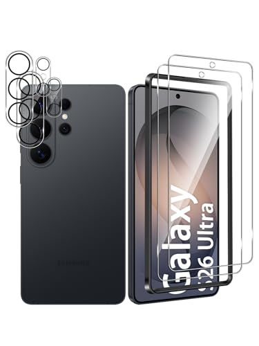 乐天商城 - 2+2枚セット Galaxy S26 Ultra 用 ガラスフィルム(2枚)+カメラフィルム(2枚) 簡単ガイド枠付き Galaxy S26 Ultra 対応 フィルム 高感度タッチ 強化ガラス Lucktree 硬度9H 飛散防止 衝撃吸収 高透過