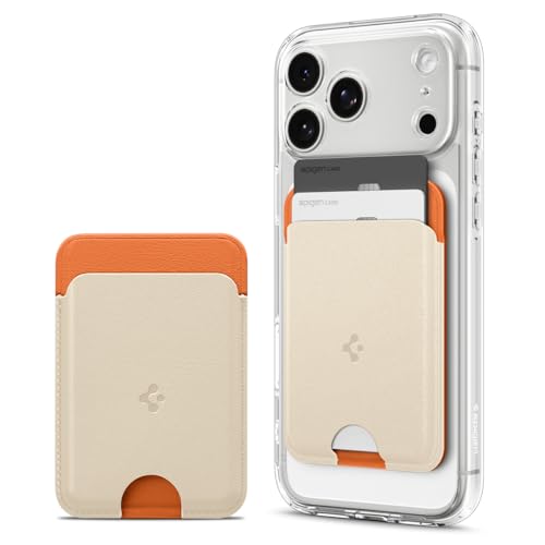 乐天商城 - Caseology by Spigen MagSafeカードケース 2枚収納 iPhone 17e iPhone 17/16/15/14/13/12シリーズ対応 マグネット内蔵 ヴィーガンレザー ウォレット 滑り止め シリコン 背面 軽量 スリム ナノ