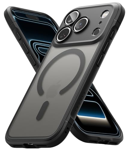 Rakuten - Ringke iPhone 17 Pro ケース FUSION BOLD MAGNETIC 首掛け 斜め掛け クロスボディストラップ マット加工 半透明 背面カバー 耐衝撃 TPUバンパー付き 滑り止めテクスチャー仕様 スマホケース カバー アイフ