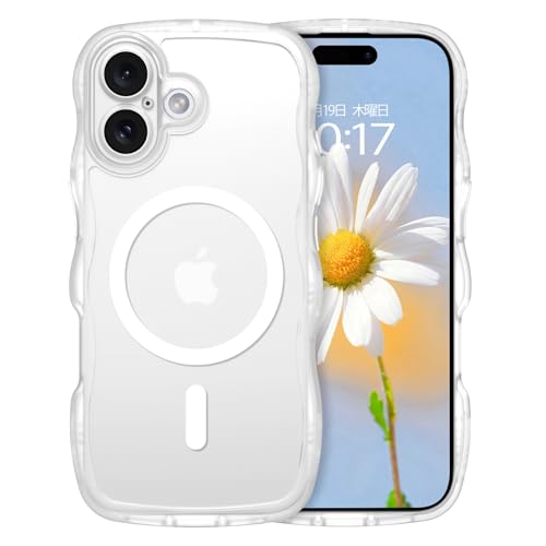 乐天商城 - GUAGUA iPhone17 ウェーブ Magsafe対応 ケース クリア いphone 17 ソフトうねうね 透明 マツと感 かわいい 人気 韓国 耐衝撃 おしゃれ 黄ばみなし 米軍規格 耐衝撃 マグセーフ リング マグネット 滑り止め なみなみ