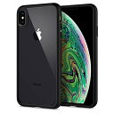 Spigen iPhone XS Max ケース 6.5インチ 対応 背面クリア 耐衝撃 米軍MIL規格取得 ウルトラ ハイブリッド 065CS25128 (マット ブラック)